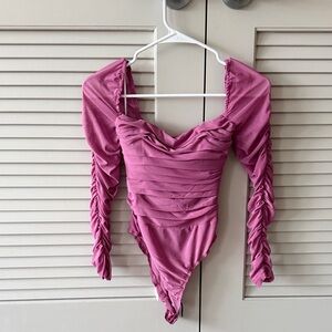 Princess Polly Pink Ruched Bodysuit